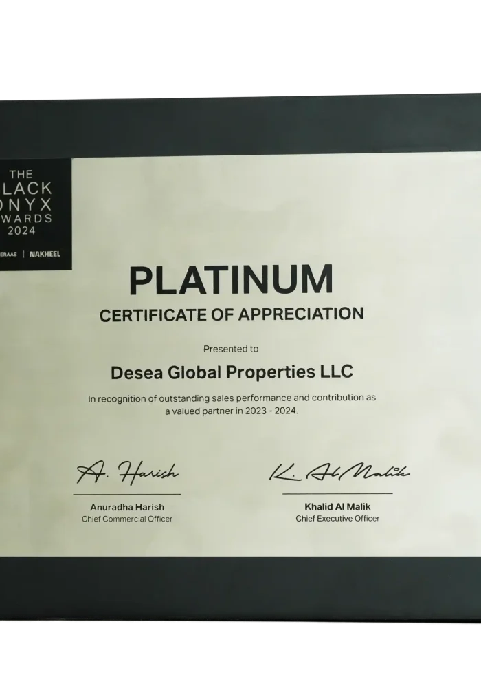 DUBAI HOLDINGS THE BLACK ONYX AWARDS 2024 (OUTSTANDING SALES PERFORMANCE AND CONTRIBUTION AS A VALUED PARTNER)